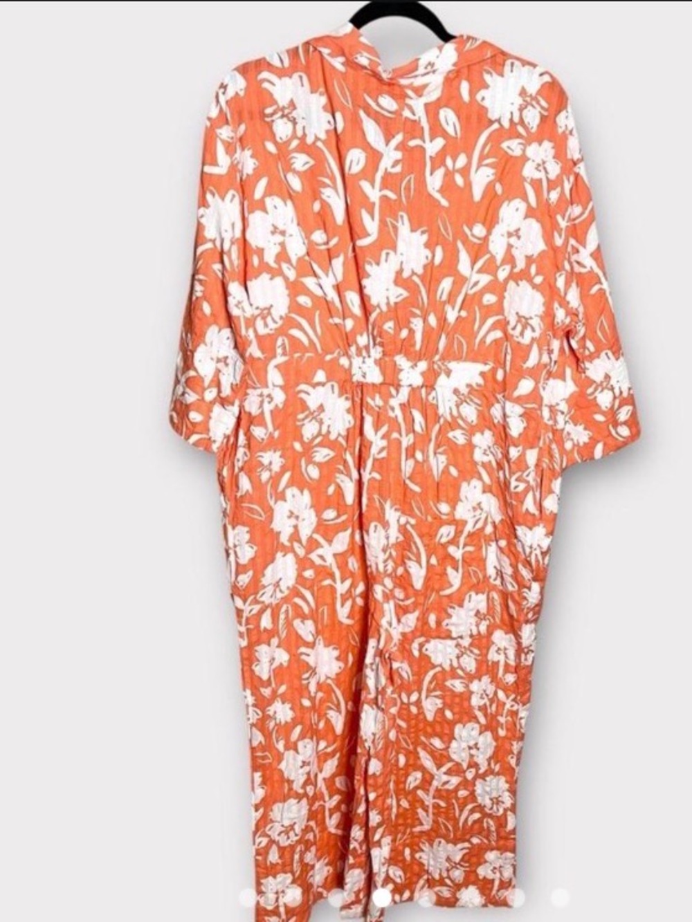 Lucy & Yak Orange Floral Button-Front Jumpsuit - Picture 3 of 5